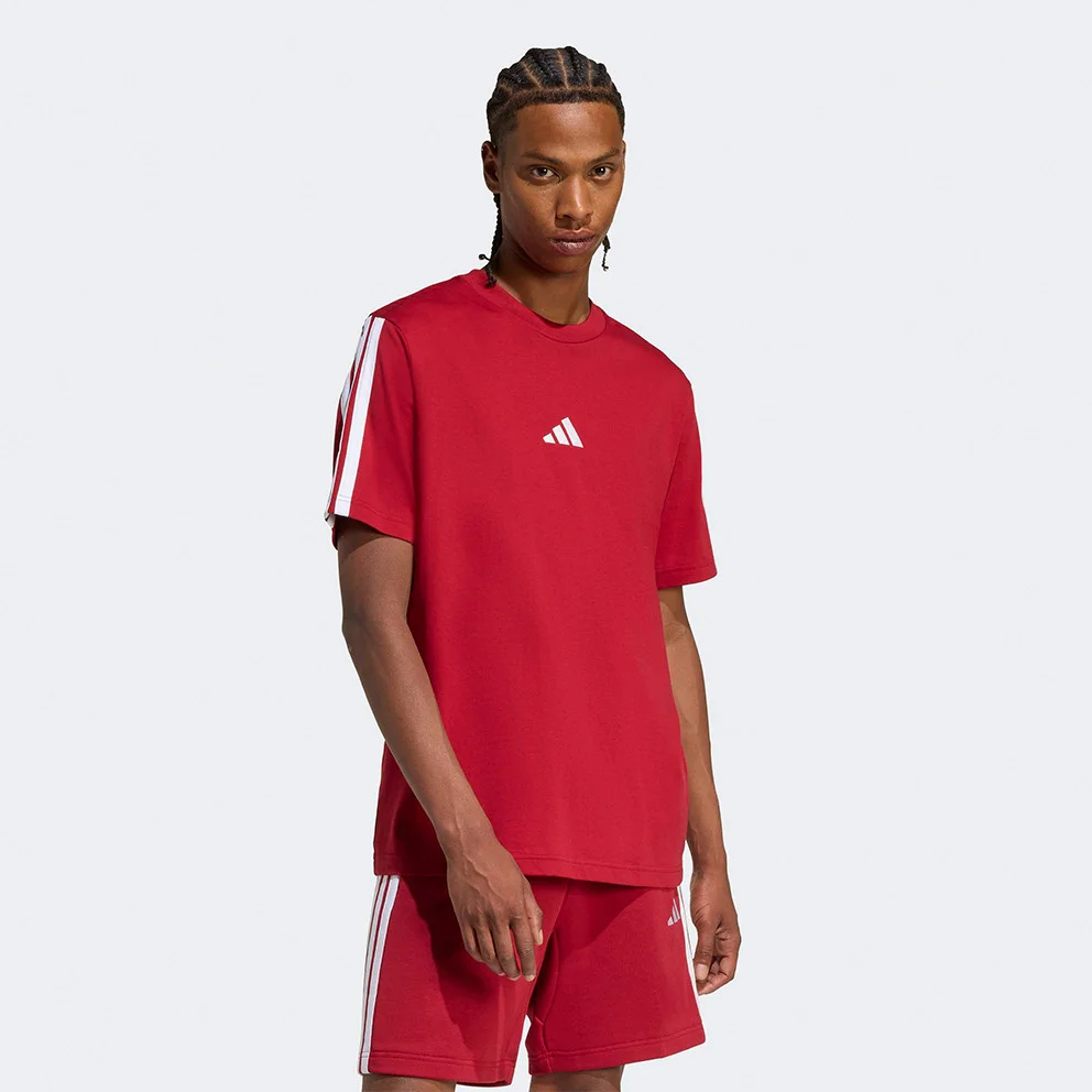 Φωτογραφία προϊόντος: adidas Sportswear Essentials Three Stripes Ανδρικό T-Shirt (KR2699) ΚΟΚΚΙΝΟ