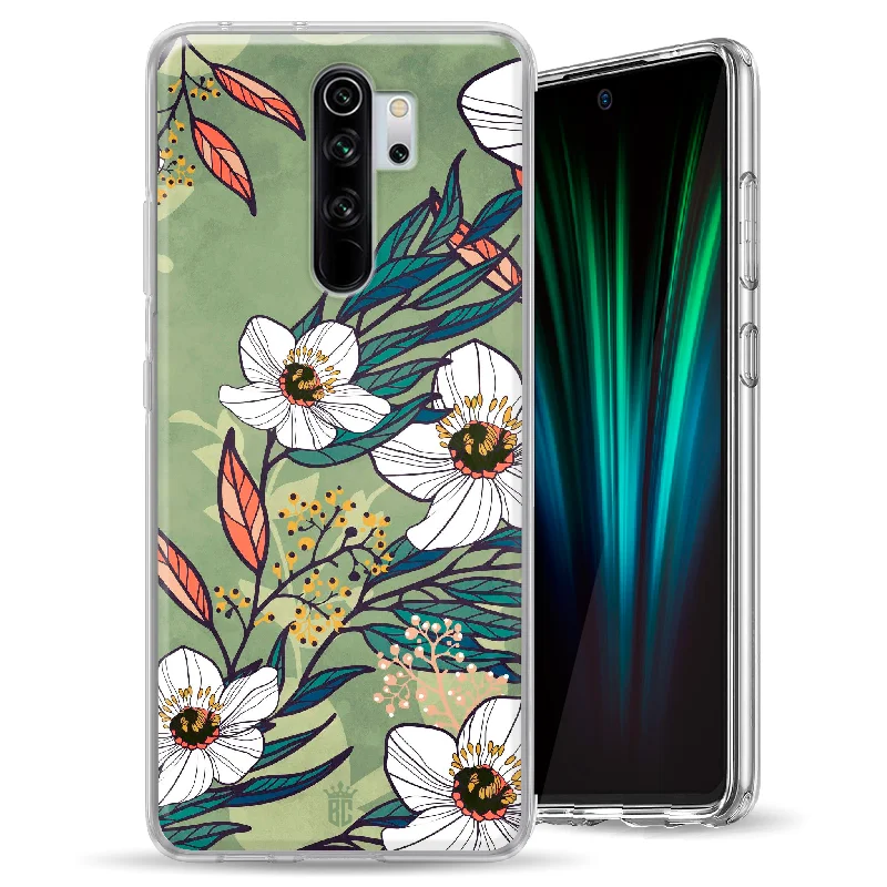 Φωτογραφία προϊόντος: OEM Θήκη Back Cover Xiaomi Redmi Note 8 Pro Flowers Green