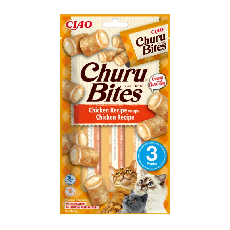 Φωτογραφία προϊόντος: Churu Cat Treats Churu Cat Λιχουδιά Γάτας Bites Chicken 30gr