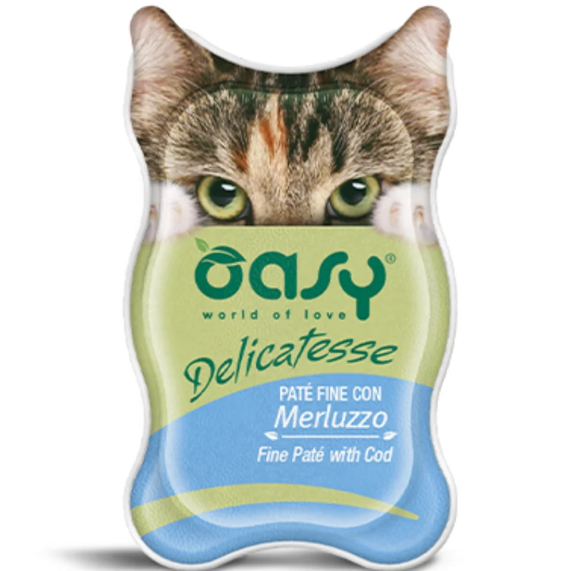 Φωτογραφία προϊόντος: Oasy Cat Delicatesse Πατέ με Μπακαλιάρος 85gr