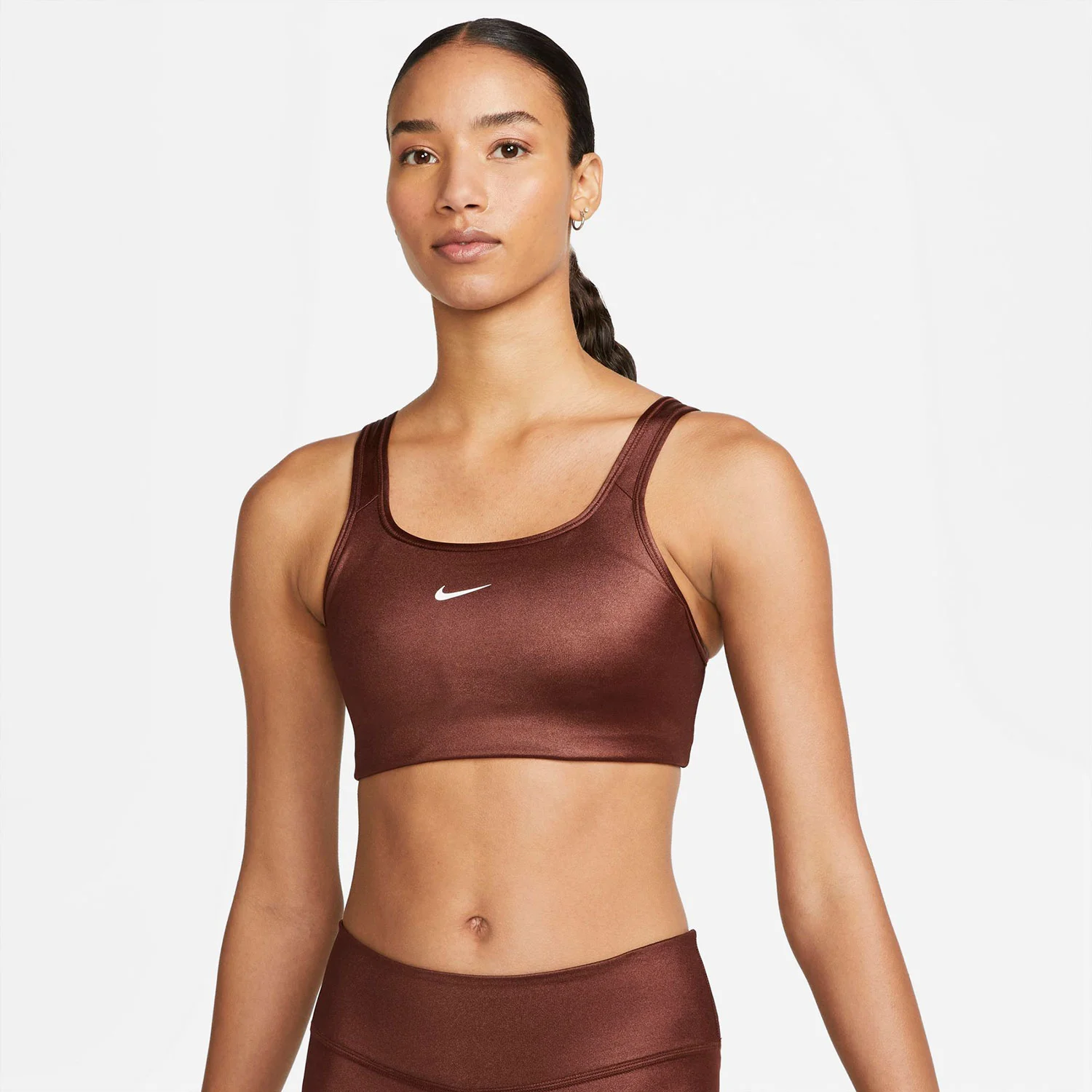 Φωτογραφία προϊόντος: NIKE DRI-FIT SWOOSH SPORTS BRA ΚΑΦΕ