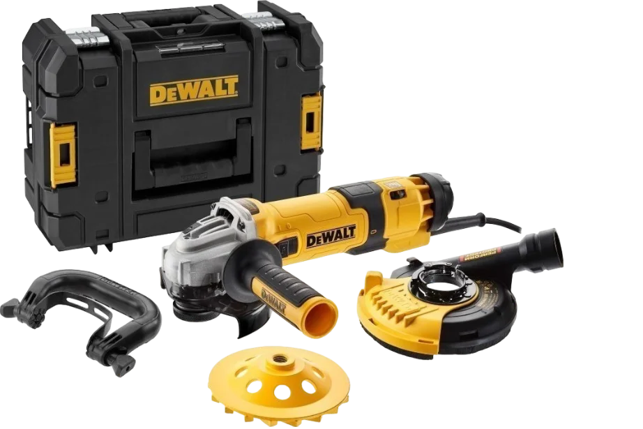 Φωτογραφία προϊόντος: Dewalt DWE4257KT Τροχός 125mm Ρεύματος 1500W με Ρύθμιση Στροφών