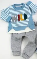Φωτογραφία προϊόντος: NONNA BABY Σετ φόρμας βρεφικό Wild Αγόρι Γαλάζιο