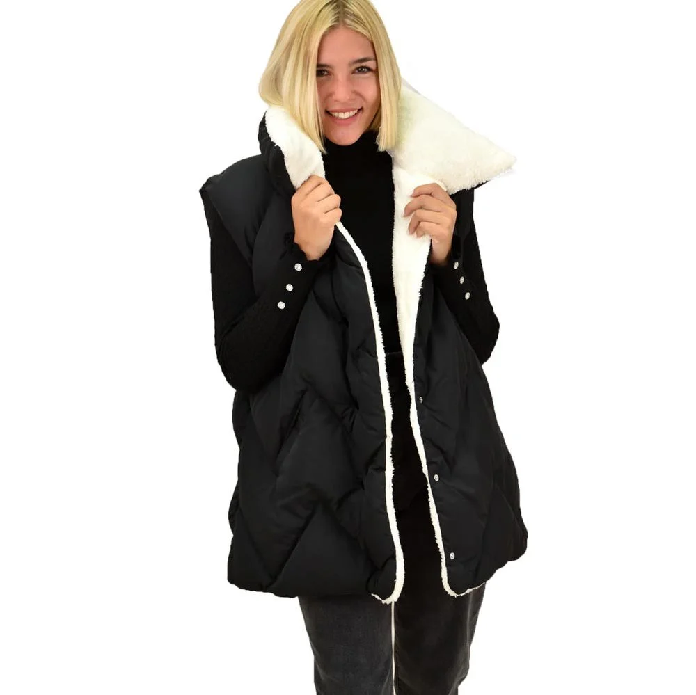 Φωτογραφία προϊόντος: Potre Γιλέκο καπιτονέ oversized / Μαύρο