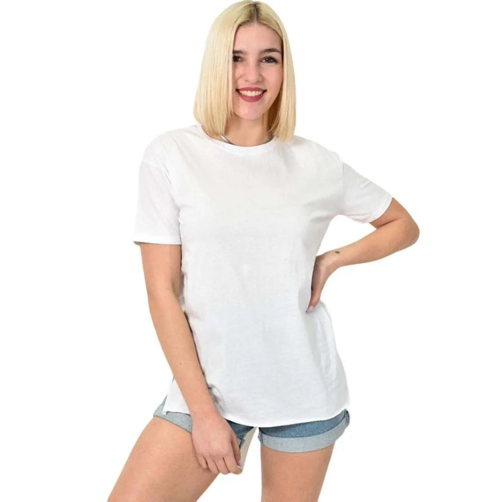 Φωτογραφία προϊόντος: First Woman T-shirt μονόχρωμο oversized / Λευκό