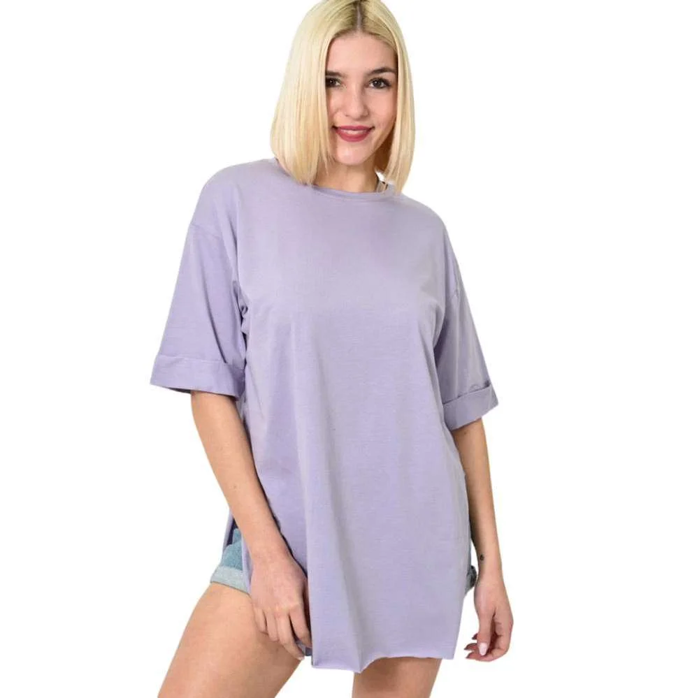 Φωτογραφία προϊόντος: Potre Τ-shirt μονόχρωμο oversized / Λιλά