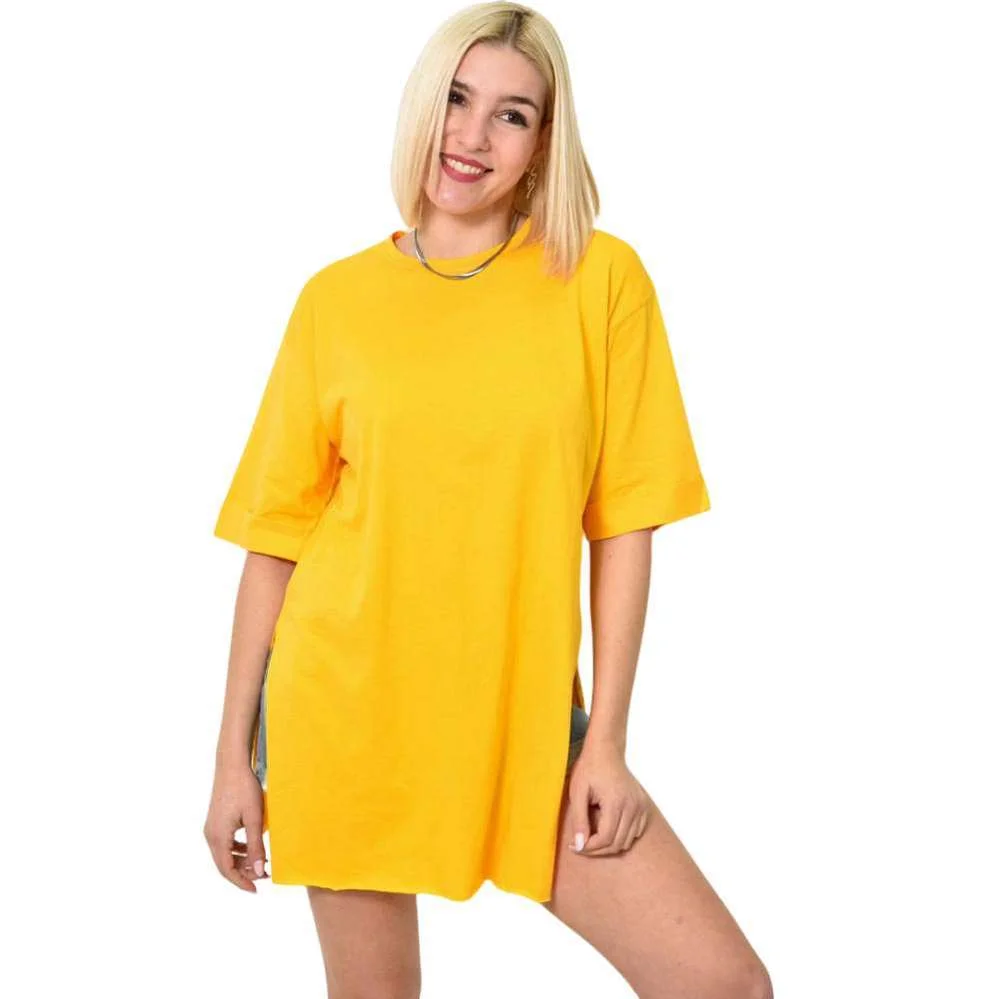Φωτογραφία προϊόντος: Potre Τ-shirt μονόχρωμο oversized / Κίτρινο