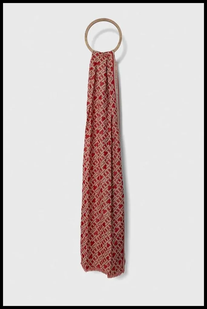 Φωτογραφία προϊόντος: TOMMY HILFIGER ΓΥΝΑΙΚΕΙΑ TH CONTEMPORARY SCARF AW0AW15794 SS24, ΚΟΡΑΛΛΙ, Γυναίκα