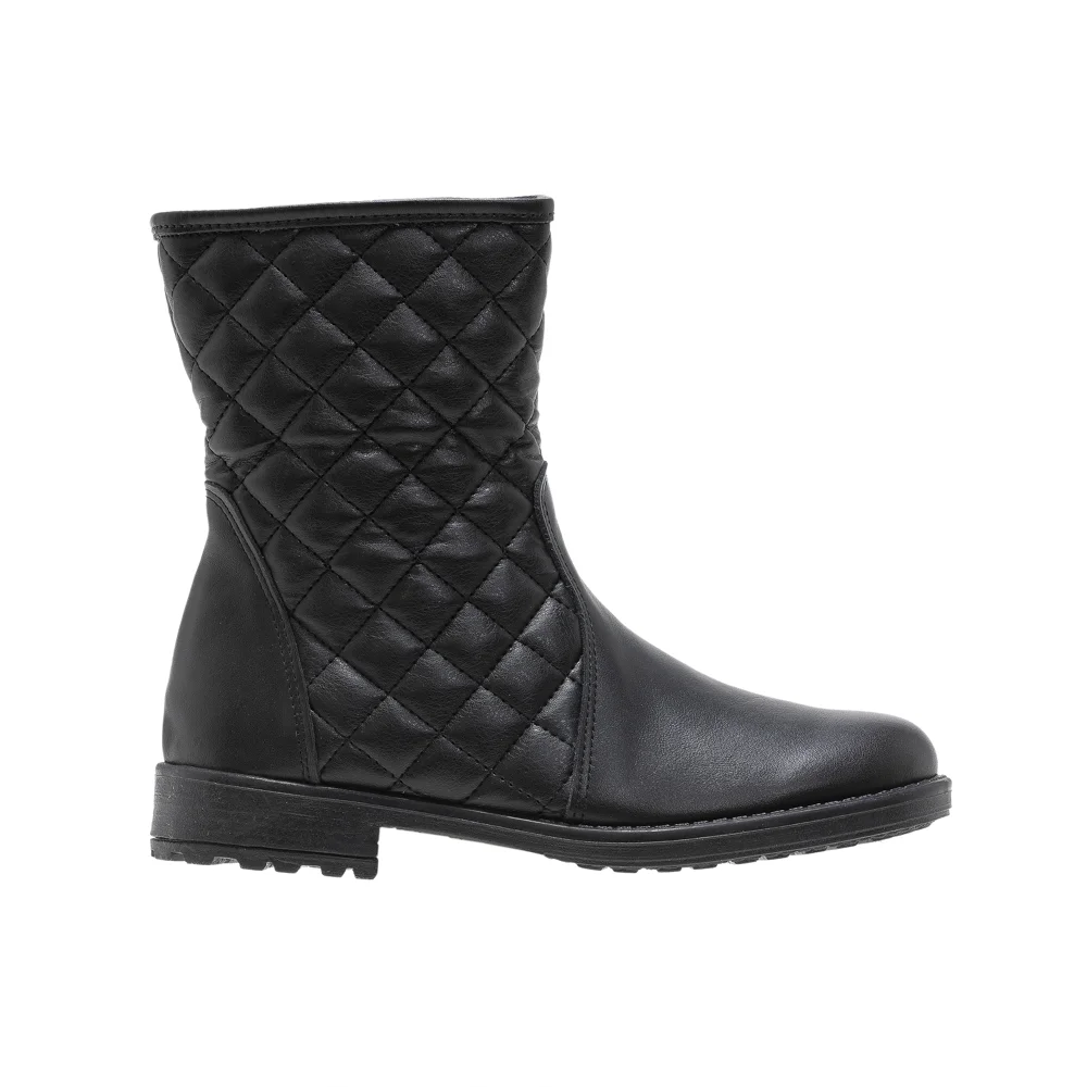 Φωτογραφία προϊόντος: Aby Shoes Δερμάτινο μαύρο μποτάκι Aby 972
