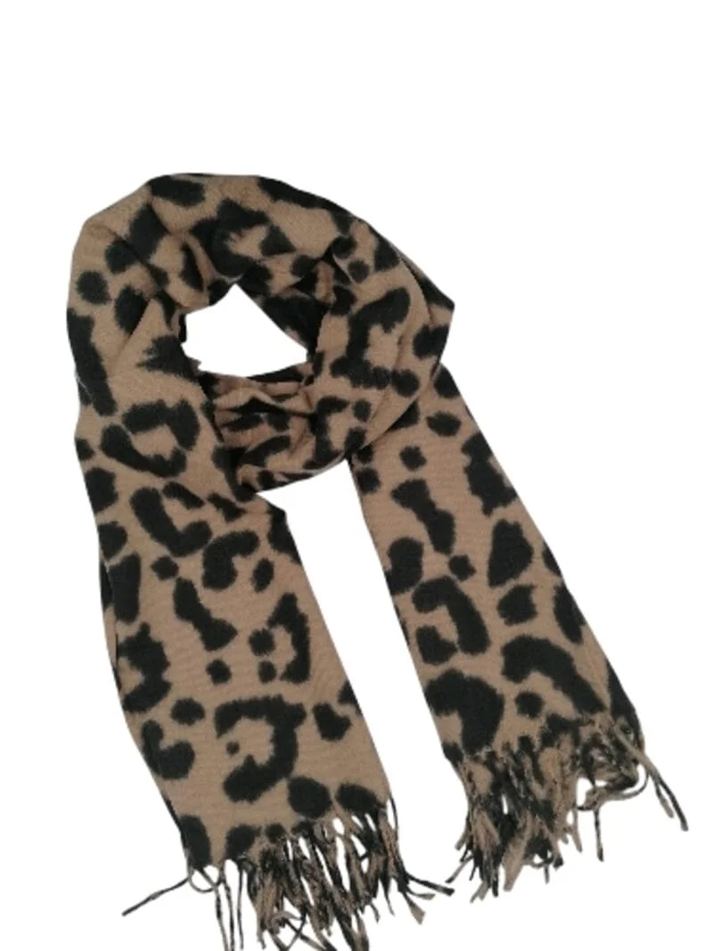 Φωτογραφία προϊόντος: OEM Χειμερινή Εσάρπα Animal Leopard Print T12-0001BRN