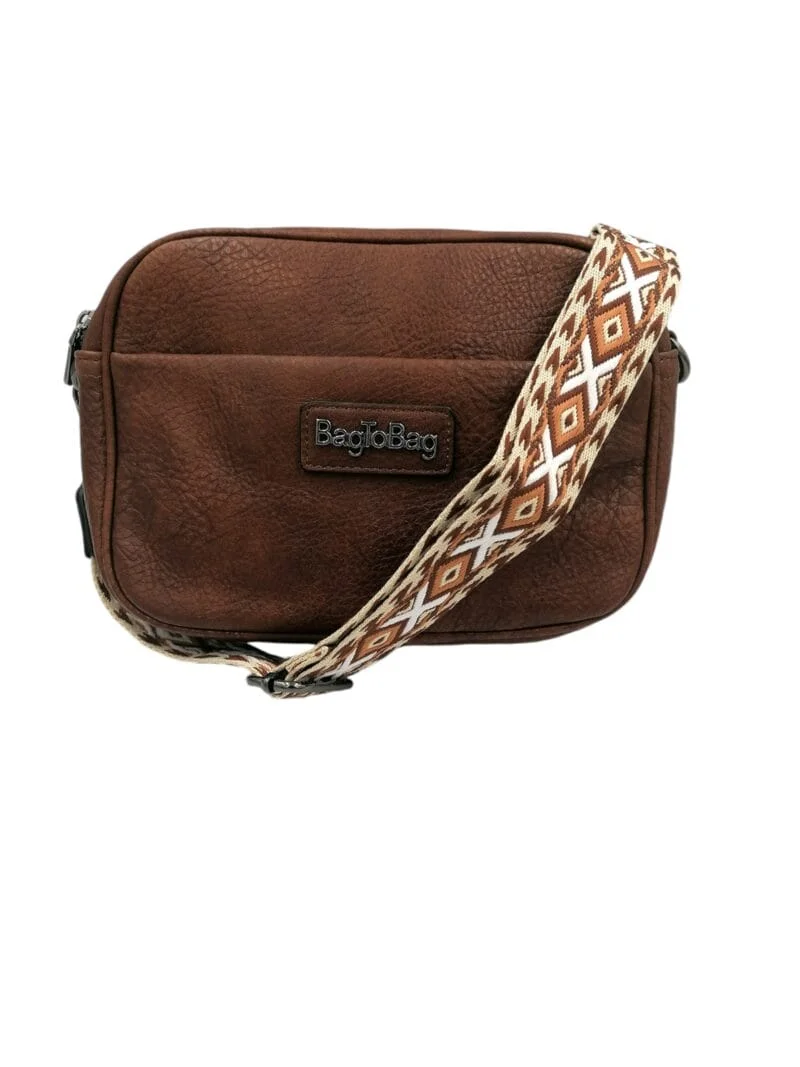 Φωτογραφία προϊόντος: Bag to Bag Τσάντα Χιαστί με Aztec Ιμάντα BagtoBag WH8008 - Brown