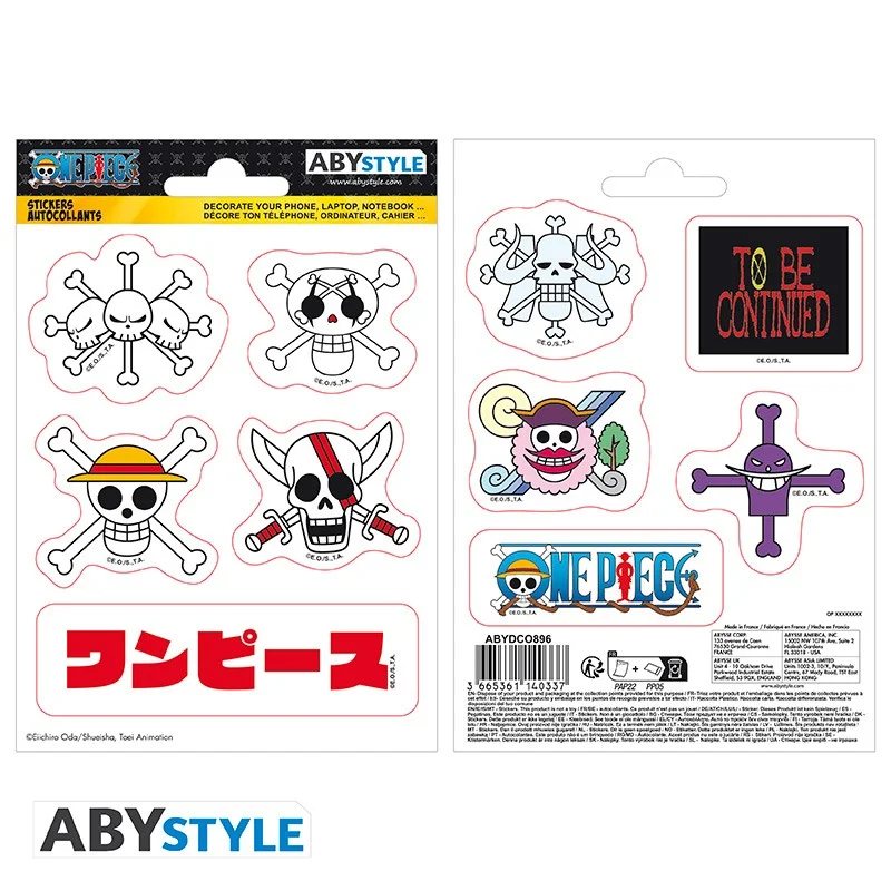 Φωτογραφία προϊόντος: Abysse Σετ αυτοκόλλητα ONE PIECE - Stickers - 16x11cm/ 2 sheets - Emperors Skulls ABYDCO896