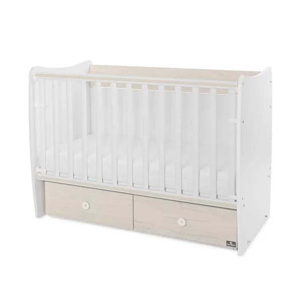 Φωτογραφία προϊόντος: Bρεφικό Κρεβάτι ΜATRIX NEW White-Light oak 2box LORELLI 10150600045P