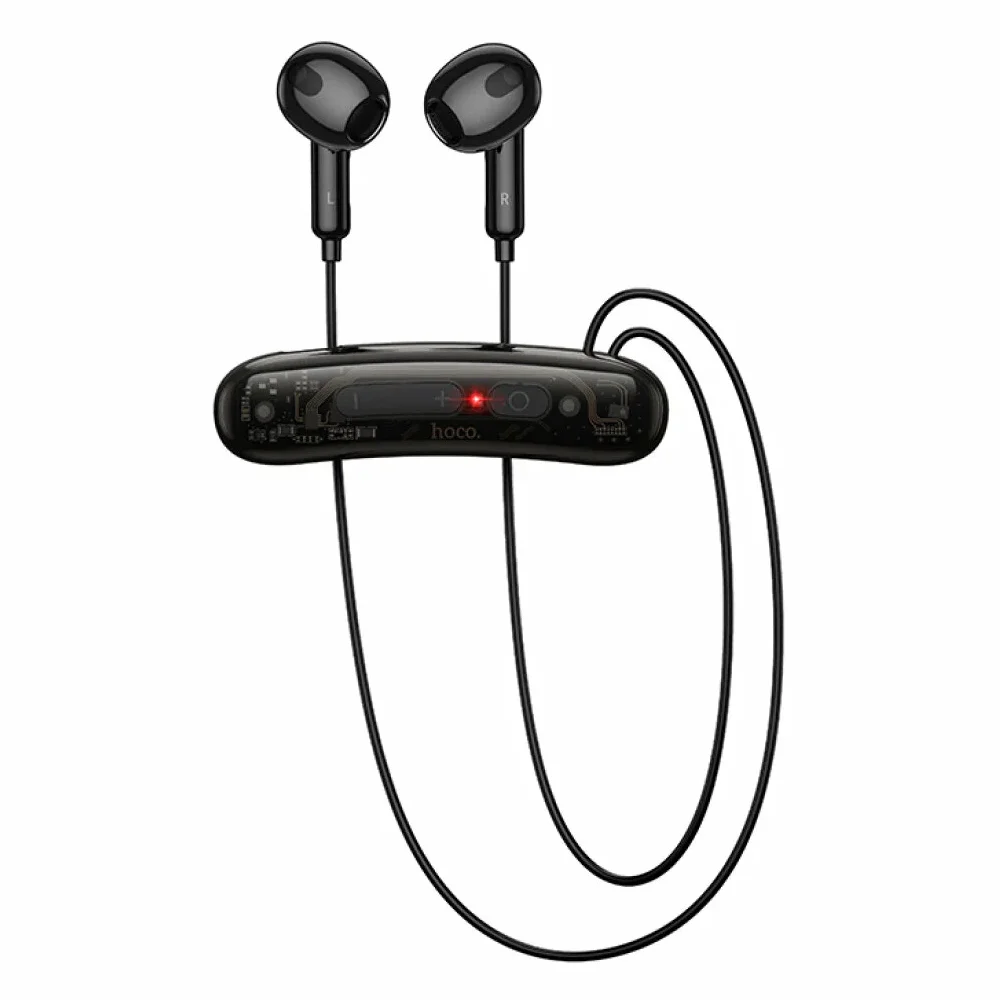 Φωτογραφία προϊόντος: Bluetooth Hands Free Hoco ES77 Graceful Μαγνητικά v5.4 110mAh 10hr Talk Time Μήκος Καλωδίου 40cm Μαύρα