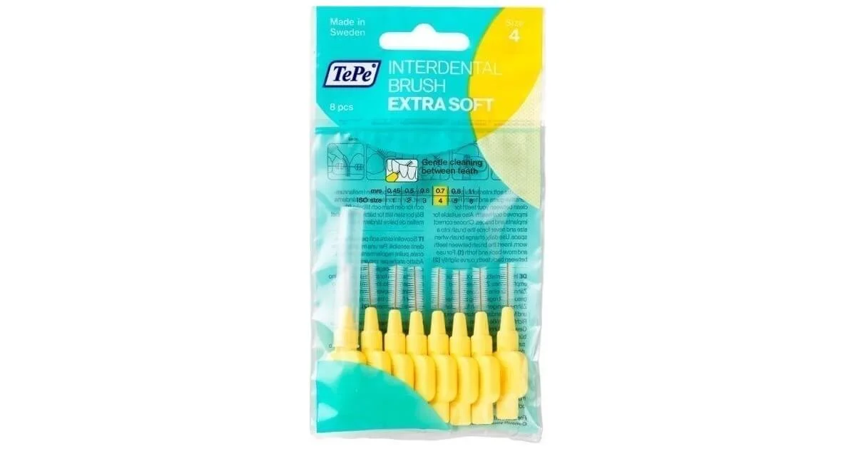 Φωτογραφία προϊόντος: TePe fine 0.7mm Κίτρινο 8τμχ