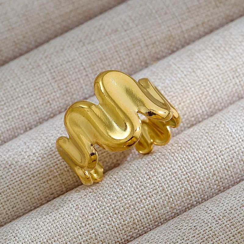 Φωτογραφία προϊόντος: Peach Jewelry Δαχτυλίδι Ροκ Στυλ Μάτι και Λουλούδι Με Πέτρα Χρώμα Χρυσό Από Ανοξείδωτο Ατσάλι 304 Επιχρυσωμένη 18K