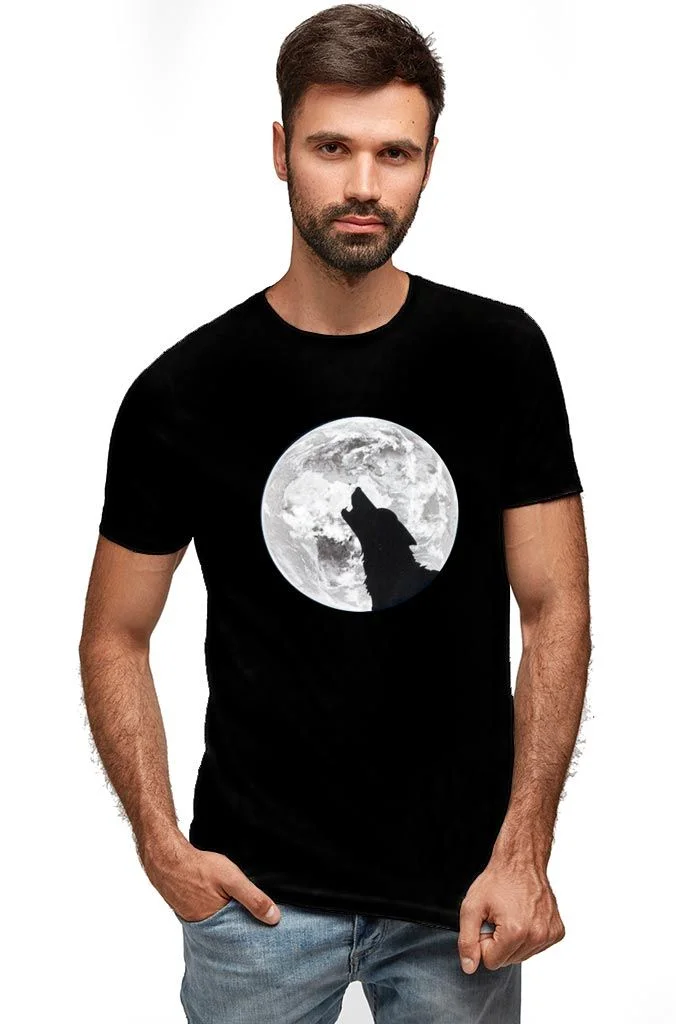 Φωτογραφία προϊόντος: Prime T-Shirt Μαύρο με σχέδιο Λύκος 4963-1