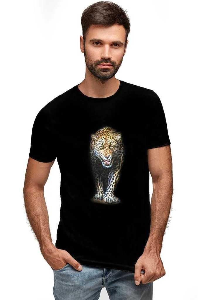Φωτογραφία προϊόντος: Prime T-Shirt Μαύρο με σχέδιο Λεοπάρδαλη 4913-1