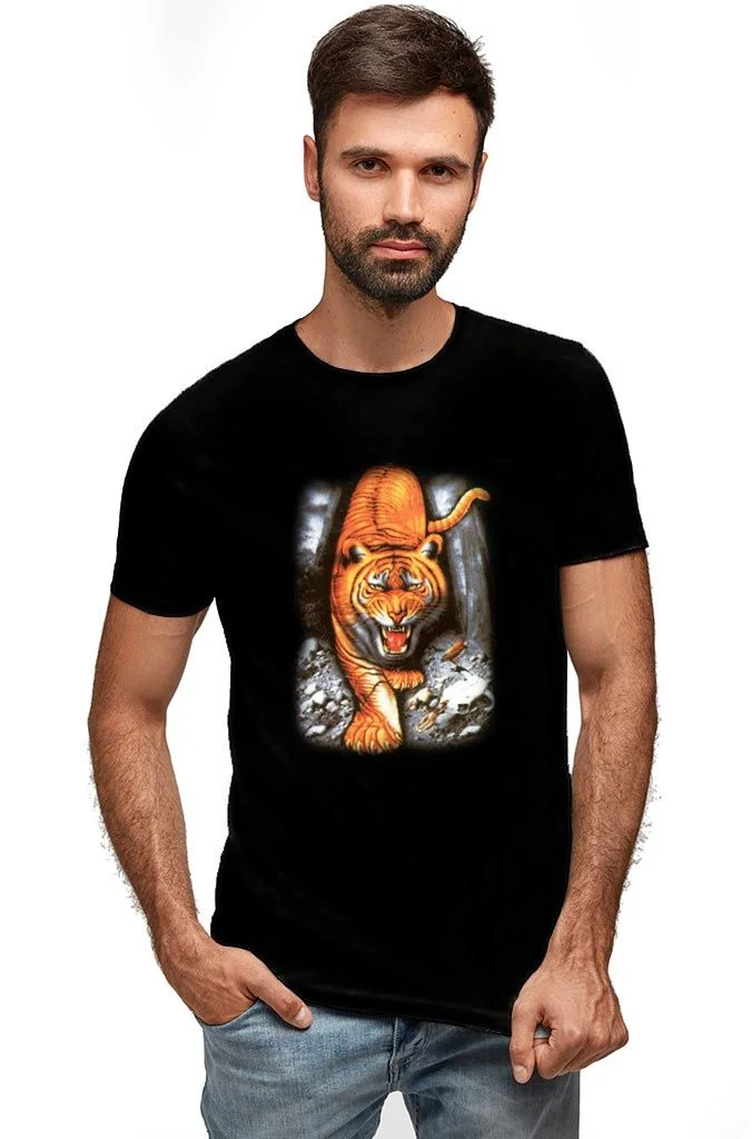 Φωτογραφία προϊόντος: Prime T-Shirt Μαύρο με σχέδιο Τίγρης 4911-1