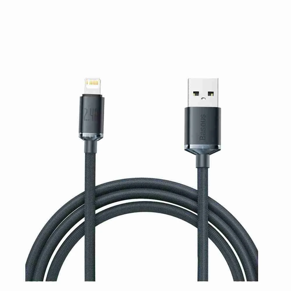 Φωτογραφία προϊόντος: Baseus Crystal Shine Braided USB to Lightning Cable Μαύρο 2m