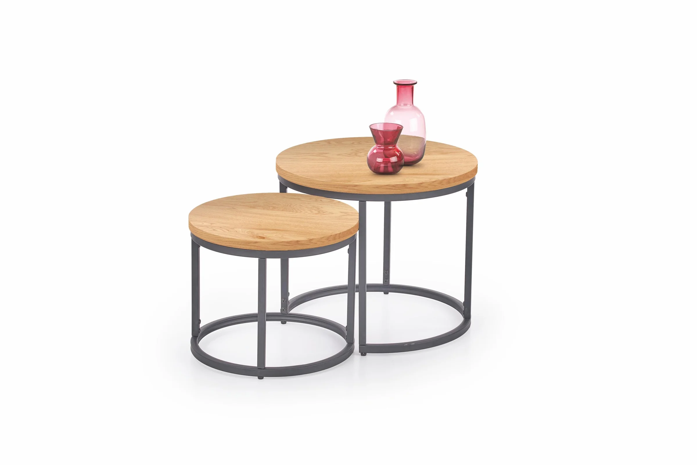 Φωτογραφία προϊόντος: OREO set of two c. tables - golden oak / black DIOMMI V-CH-OREO-LAW-DĄB_ZŁOTY