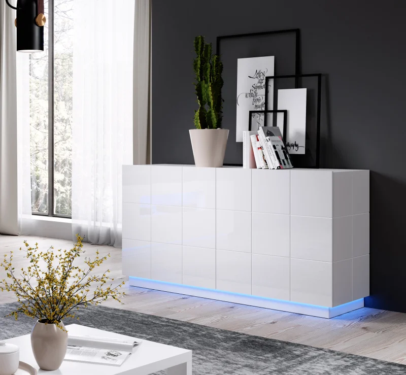 Φωτογραφία προϊόντος: chest of drwewr KOM2D REJA white gloss/white gloss DIOMMI CAMA-REJA-KOM2D-BI/BI