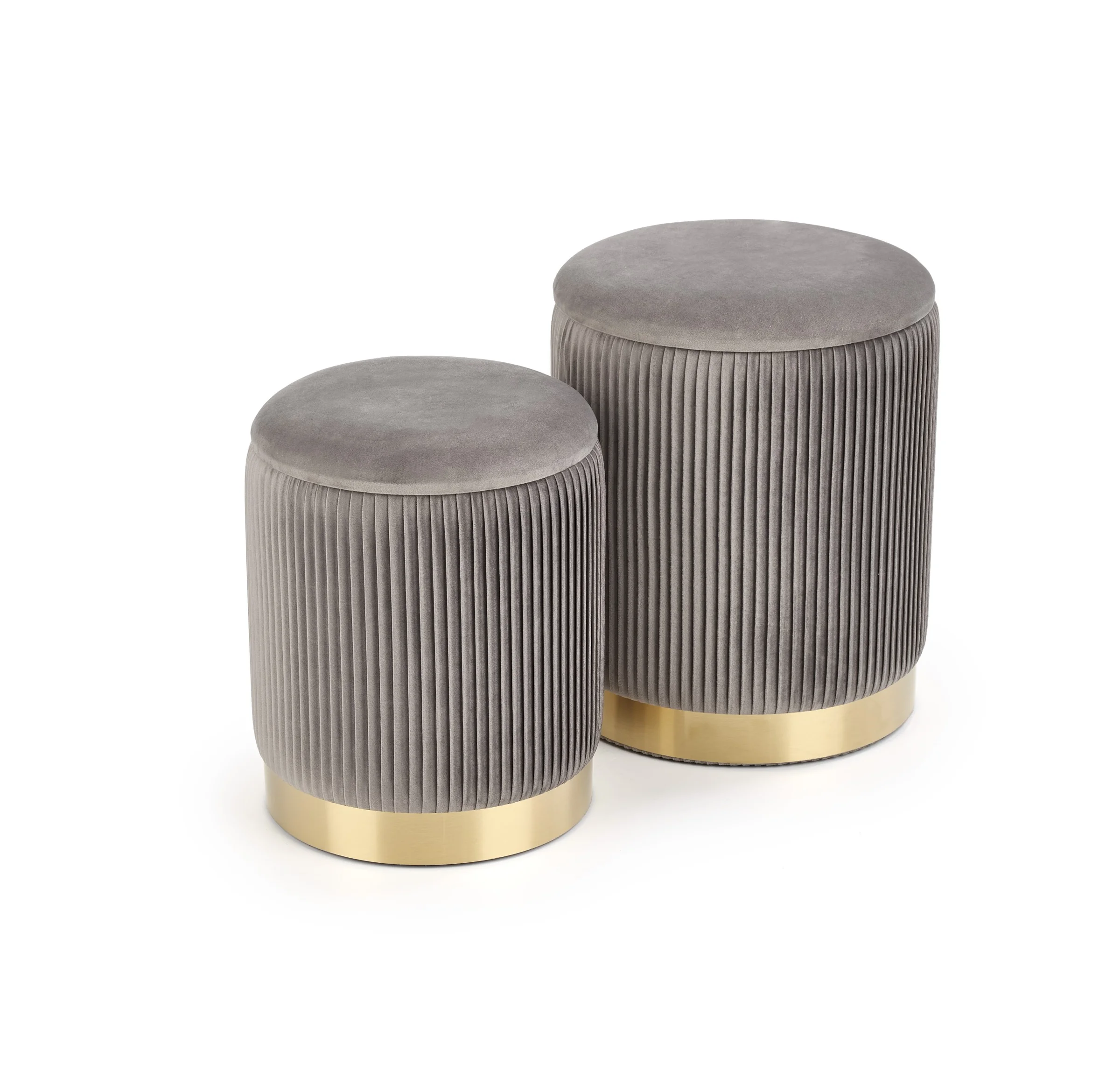 Φωτογραφία προϊόντος: MONTY set of two stools: color: grey DIOMMI V-CH-MONTY-PUFA-POPIEL