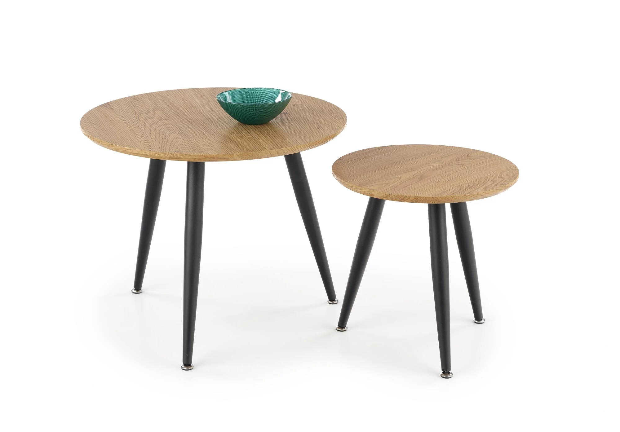 Φωτογραφία προϊόντος: MENTONA 2, set of two coffee tables, color: golden oak / black DIOMMI V-CH-MENTONA_2-LAW