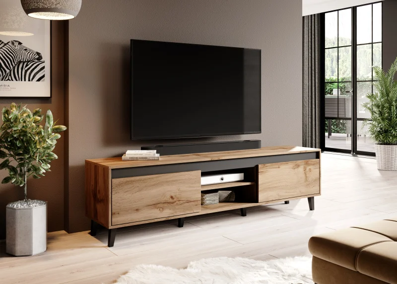 Φωτογραφία προϊόντος: DIOMMI TV stand NORD II votan oak/antracyt/black