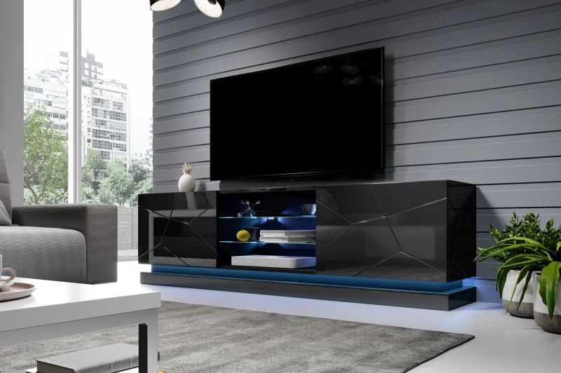 Φωτογραφία προϊόντος: TV stand QIU 200 black DIOMMI CAMA-QIU-200-RTV-CZ