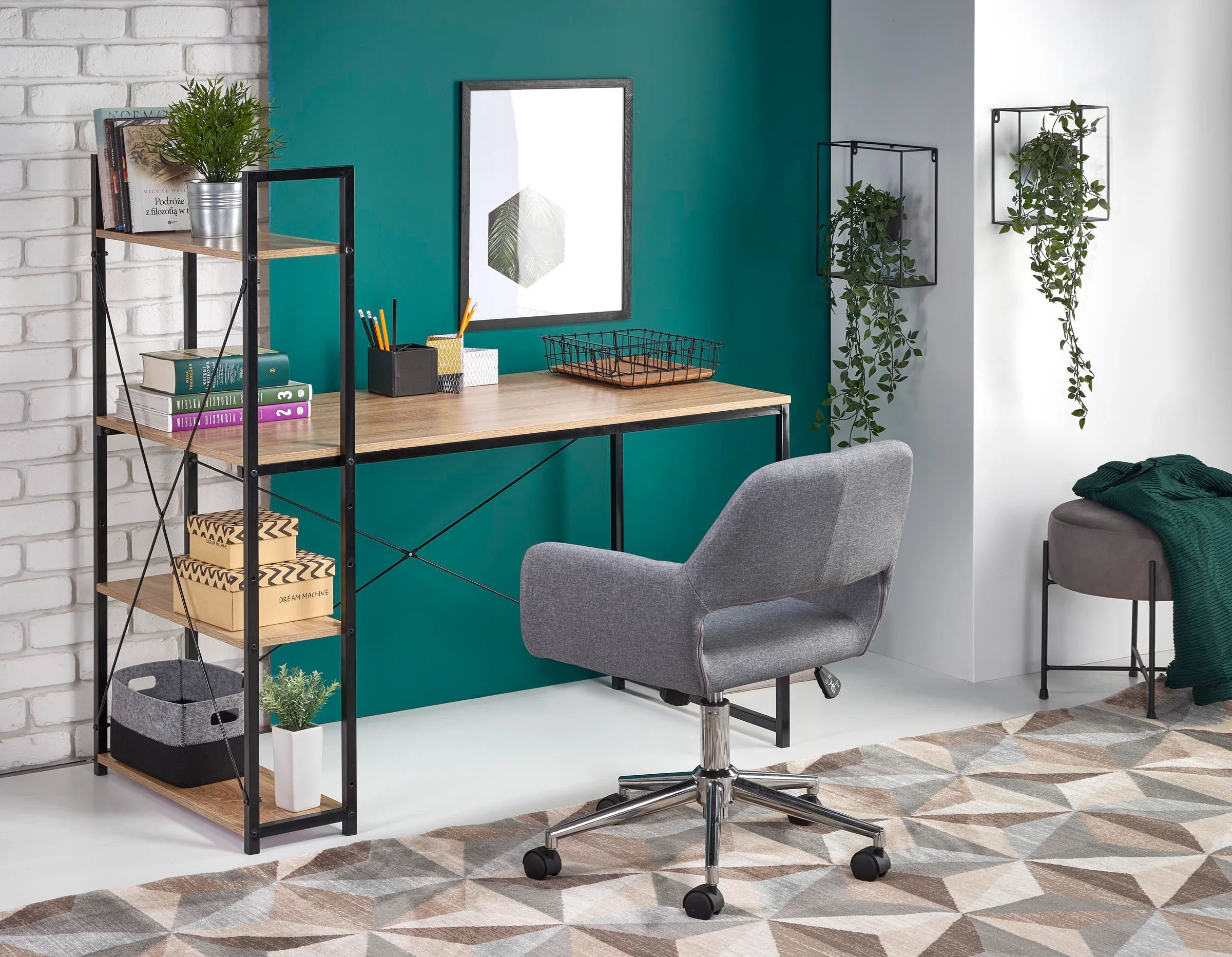 Φωτογραφία προϊόντος: NARVIK B1 desk DIOMMI V-CH-NARVIK-B1-CZARNY/SONOMA