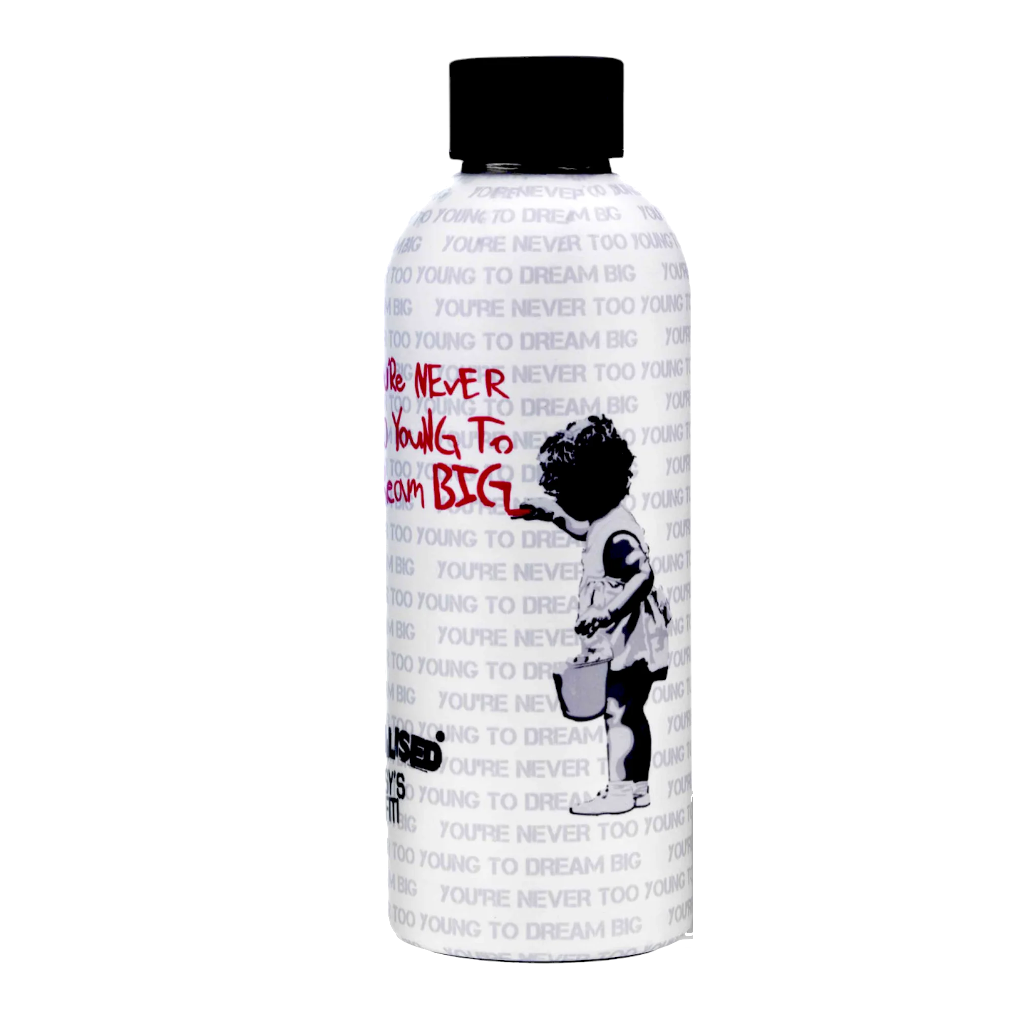 Φωτογραφία προϊόντος: YouBottles ΜΠΟΥΚΑΛΙ ΘΕΡΜΟΣ ΥΒΚ-27282 ΒΑΝΚSΥ S GRΑFFΙΤΙ 500ΜL ΥΟU’RΕ ΝΕVΕR ΤΟΟ ΥΟUΝG ΤΟ DRΕΑΜ ΒΙG