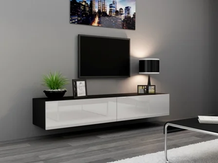 Φωτογραφία προϊόντος: TV Stand VIGO RTV 180 black/white DIOMMI CAMA-VIGO-RTV-180-CZARNY/BIAŁY POŁYSK