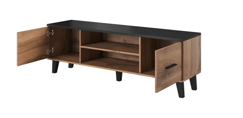 Φωτογραφία προϊόντος: TV stand LOTTA 160 2D2K wonat oak/black DIOMMI CAMA-LOTTA-RTV-160-2D2K-DWO/CZ