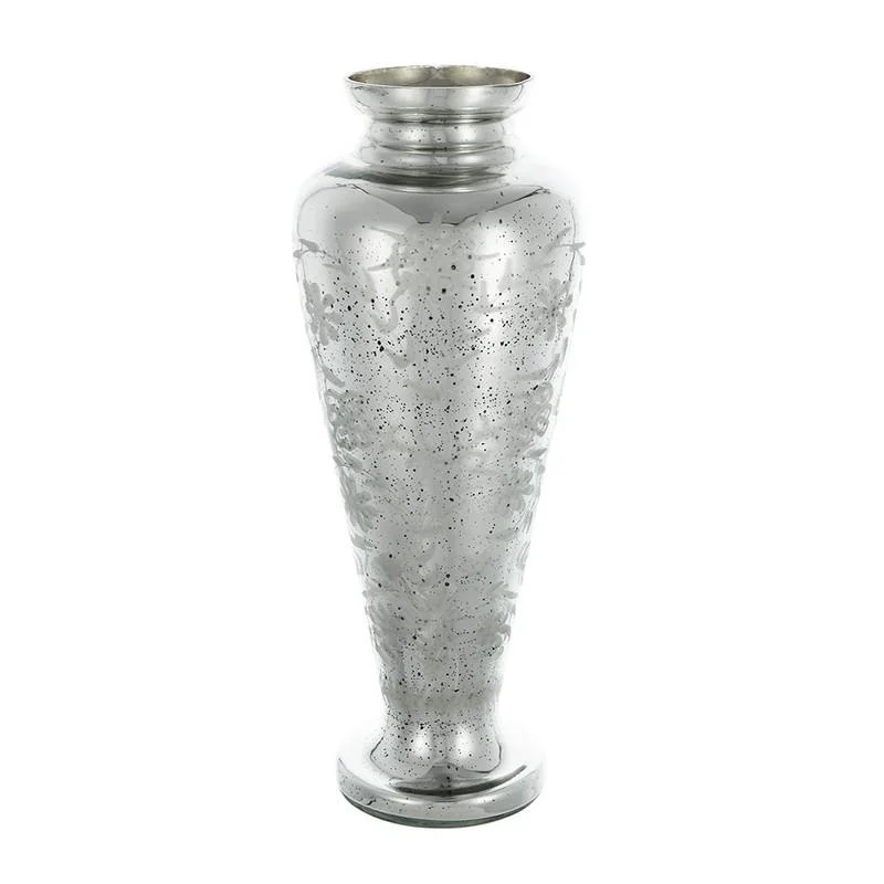 Φωτογραφία προϊόντος: Artekko Antique Βάζο Γυάλινο Ασημί (19x19x50)cm - Γυαλί - 19Μx19Π