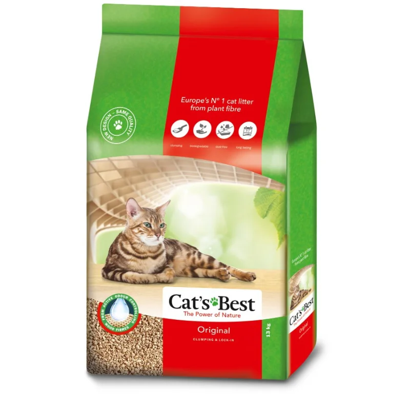 Φωτογραφία προϊόντος: Cat's Best Cat s Best Okoplus Συγκολλητική Οργανική Άμμος Γάτας 20lt (8,6kg)