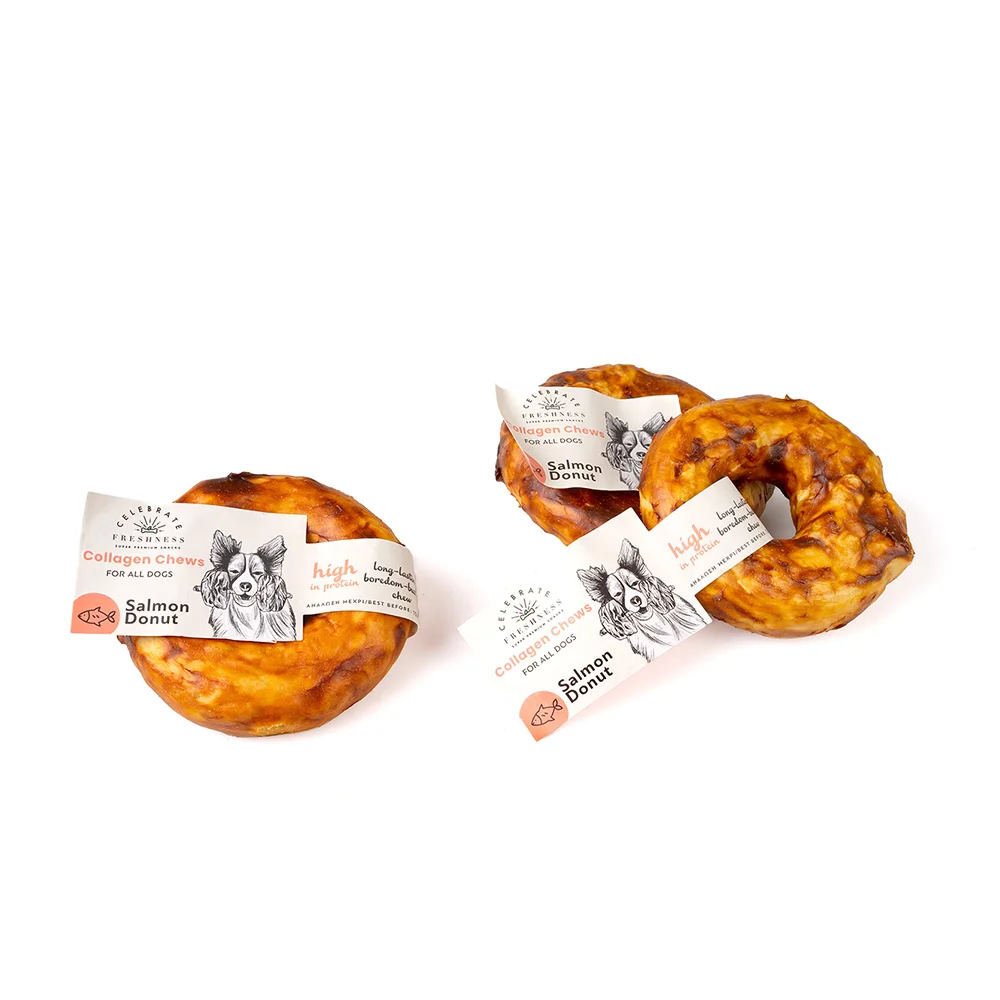 Φωτογραφία προϊόντος: Λιχουδιά Σκύλου Celebrate Freshness Donut με Κολλαγόνο Σολομός 1τμχ
