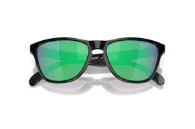 Φωτογραφία προϊόντος: Γυαλιά Ηλίου Oakley Frogskins Παιδικά κοκκάλινα μαύρα με πράσινο καθρέπτη φακό 9006 4153 53mm