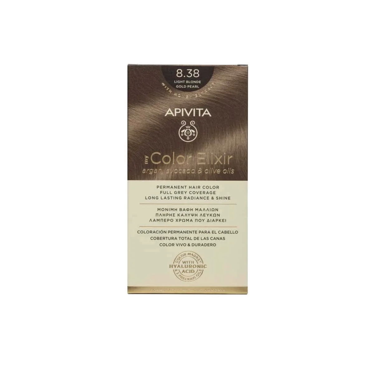Φωτογραφία προϊόντος: Medipharmacy Apivita My Color Elixir Βαφή Μαλλιών 8.38 Ξανθό Ανοιχτό Μελί Περλέ 50 ml
