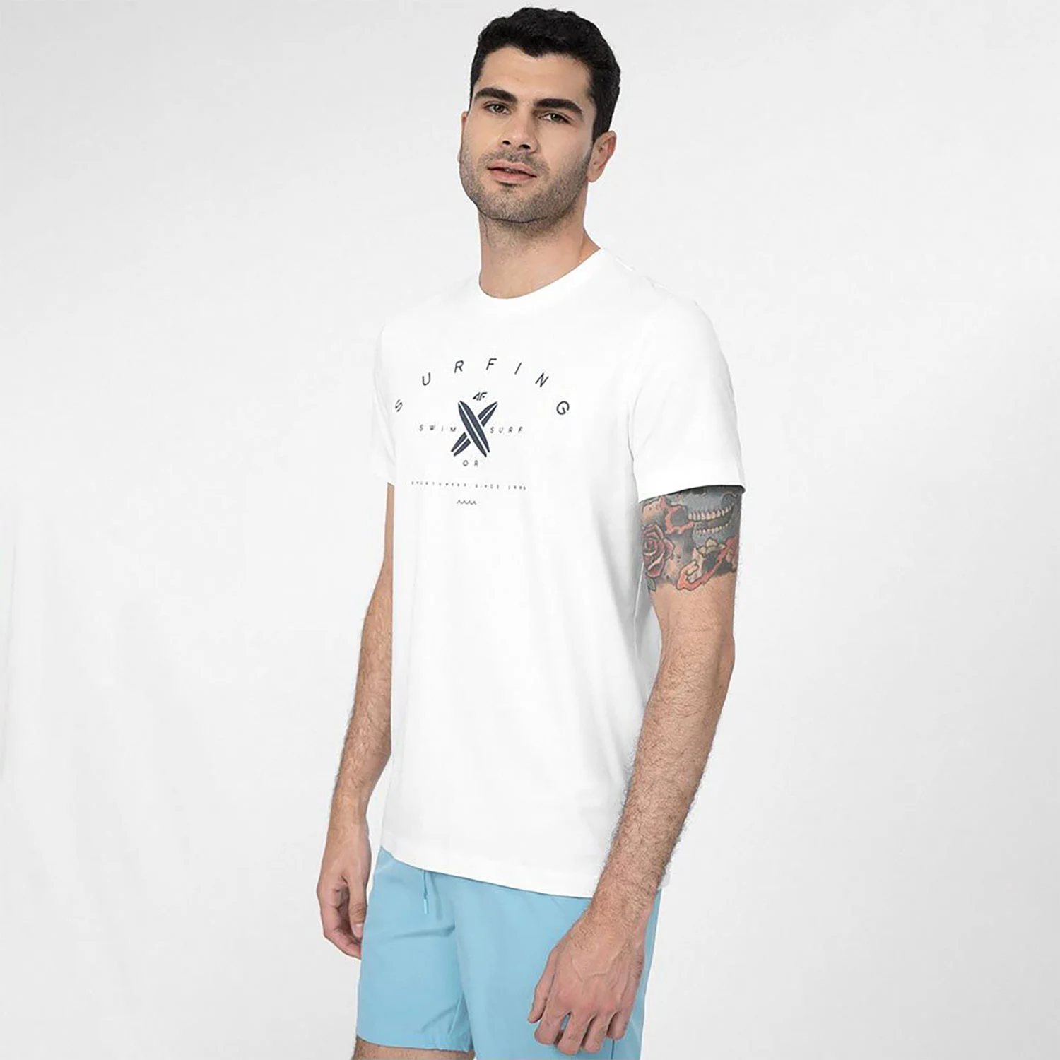 Φωτογραφία προϊόντος: 4F MEN'S REGULAR SURFING PRINTED T-SHIRT ΑΣΠΡΟ