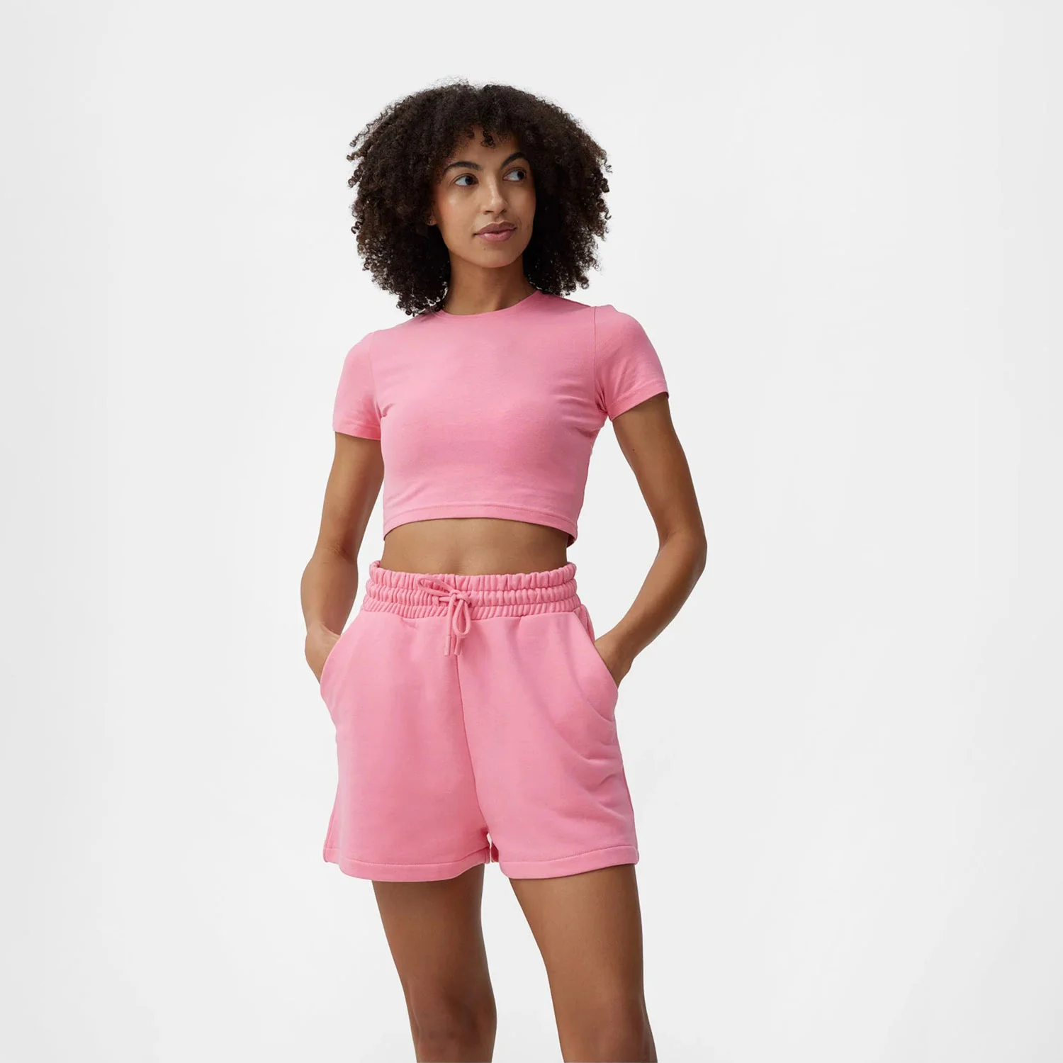 Φωτογραφία προϊόντος: 4F WOMEN'S PLAIN CROP-TOP T-SHIRT ΡΟΖ