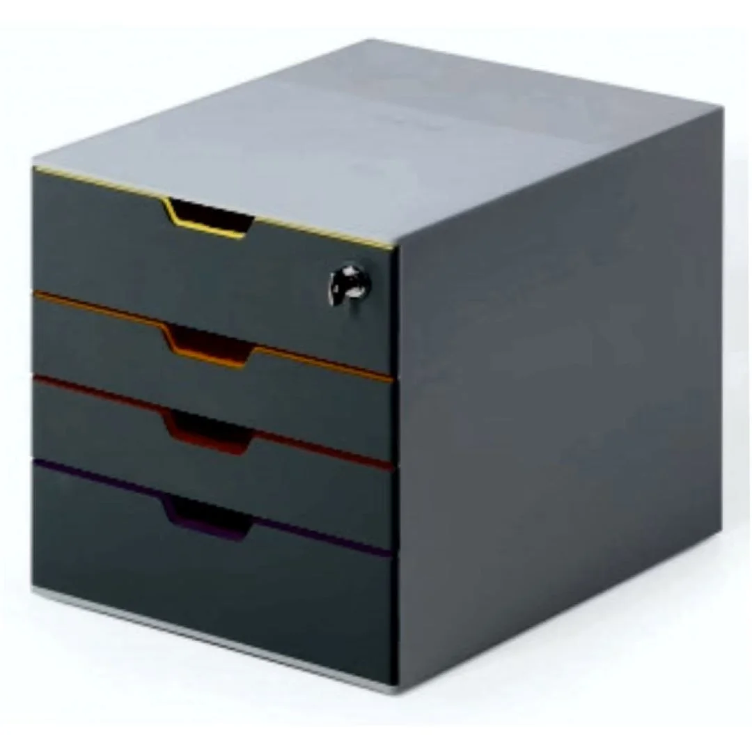 Φωτογραφία προϊόντος: Durable Varicolor 4 Safe Συρταροθήκη γραφείου με 2 στενά και 2 φαρδιά συρτάρια .