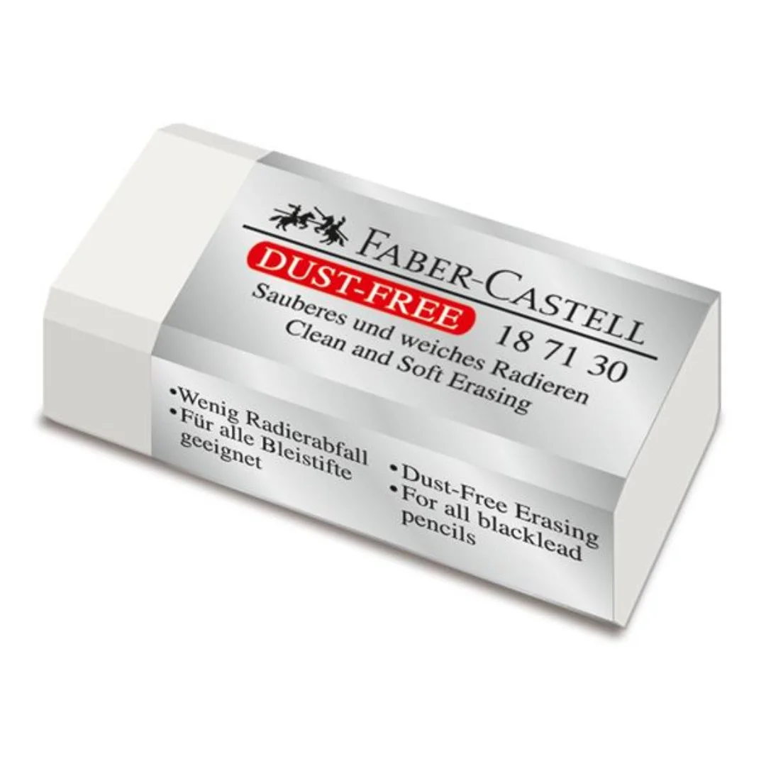 Φωτογραφία προϊόντος: FABER CASTEL Faber-Castell Γόμα για Μολύβι Dust Free λευκή μικρή
