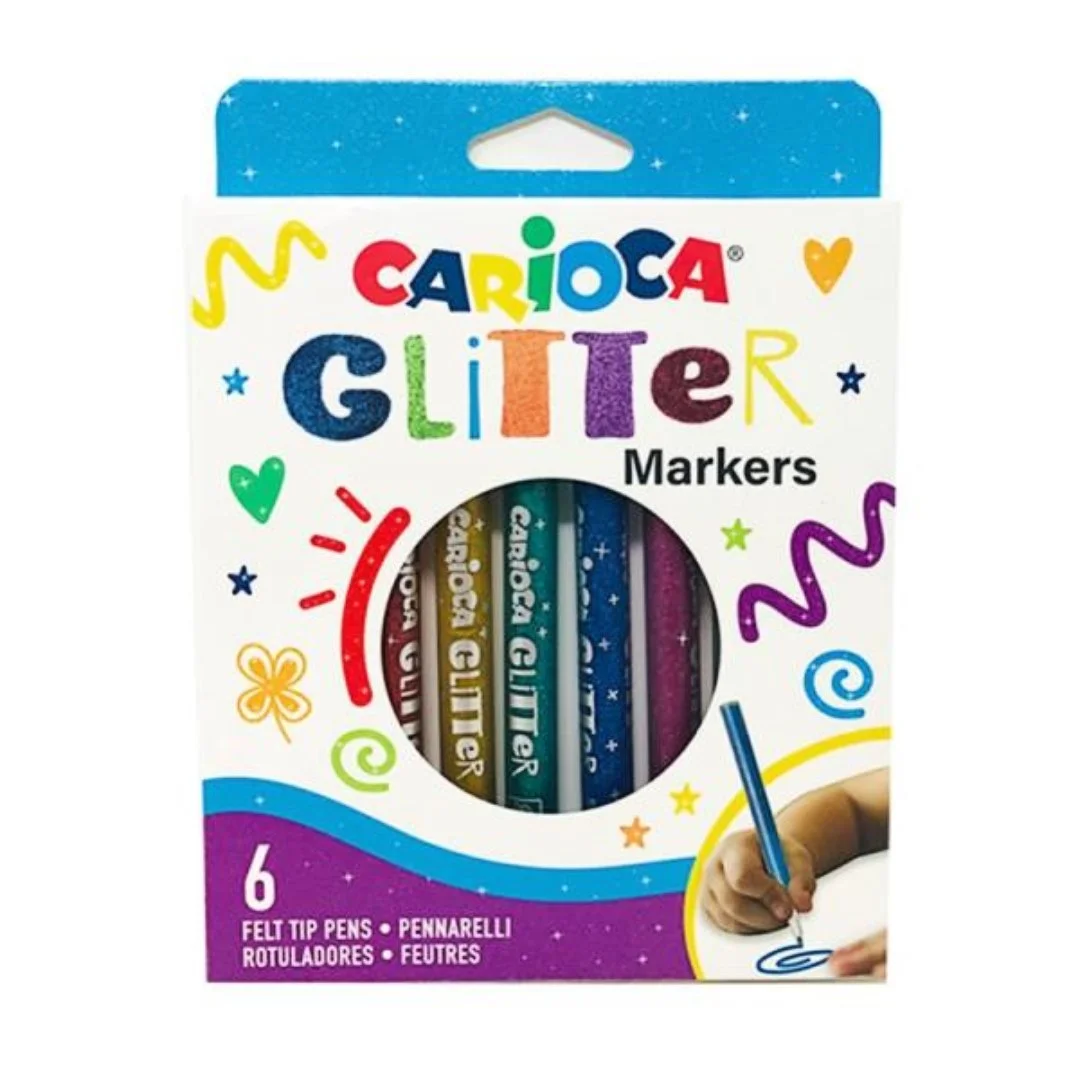 Φωτογραφία προϊόντος: Carioca Μαρκαδόροι Glitter Σέτ 6 Χρωμάτων 42190