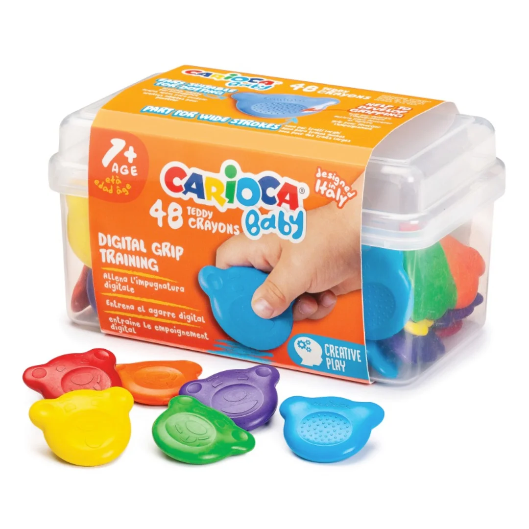 Φωτογραφία προϊόντος: Κηρομπογιές Carioca Baby Teddy (48τεμ) 1+