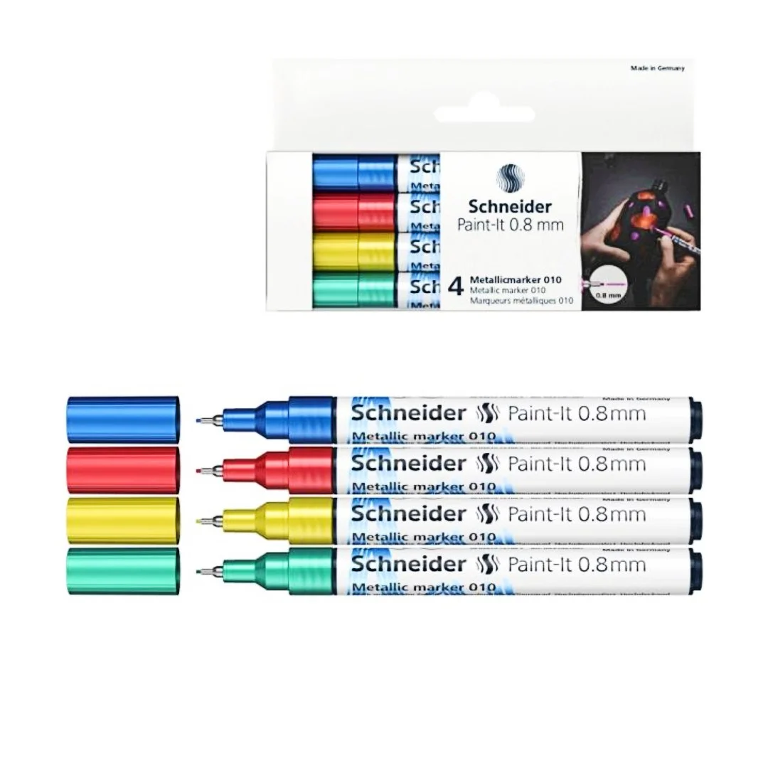 Φωτογραφία προϊόντος: Schneider Μαρκαδόροι Paint-it Metallic 010 (0.8mm) Σέτ 4χρωμ.