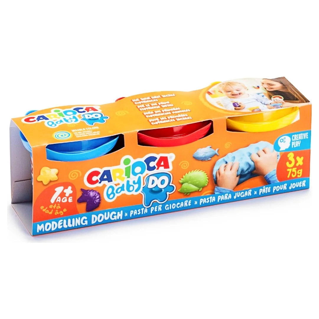 Φωτογραφία προϊόντος: Carioca Babby 1+ Πλαστοζυμαράκια Σέτ (3τεμ χ 75gr)