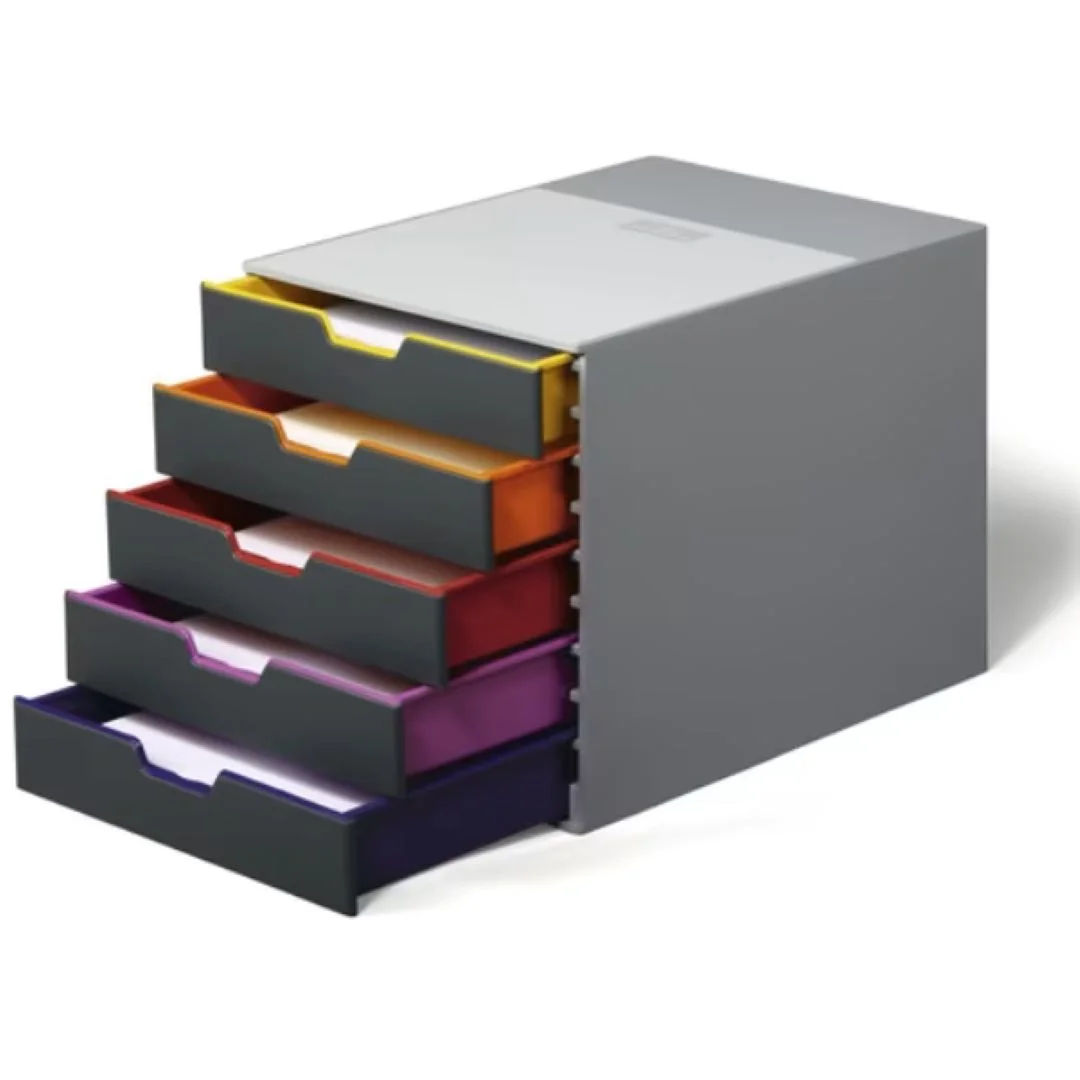 Φωτογραφία προϊόντος: Durable Varicolor 5 Συρταροθήκη γραφείου με φαρδιά συρτάρια .