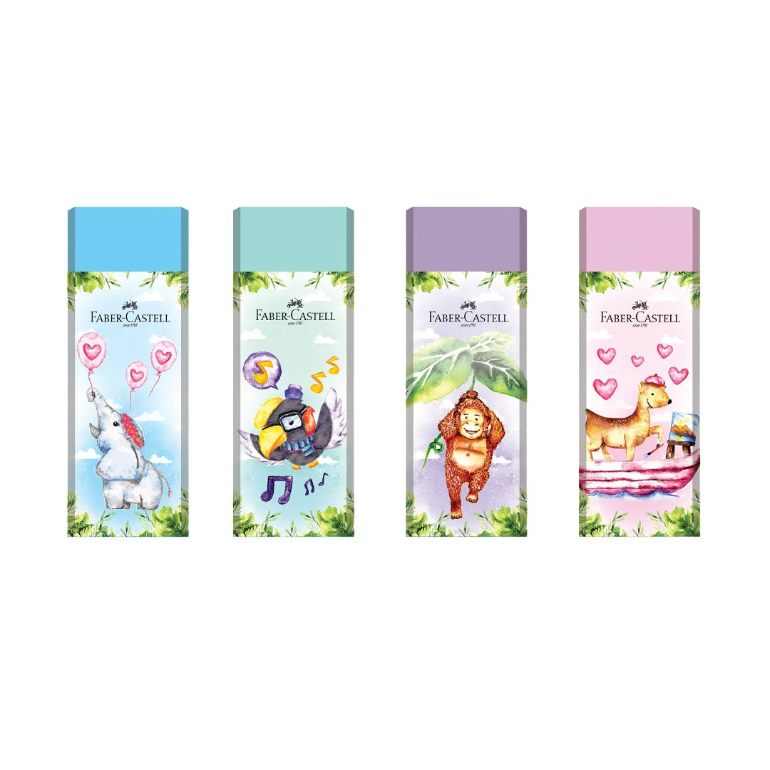 Φωτογραφία προϊόντος: FABER CASTEL Faber-Castell Γόμα για Μολύβι Happy Jungle pastel (Διάφορα χρώματα)