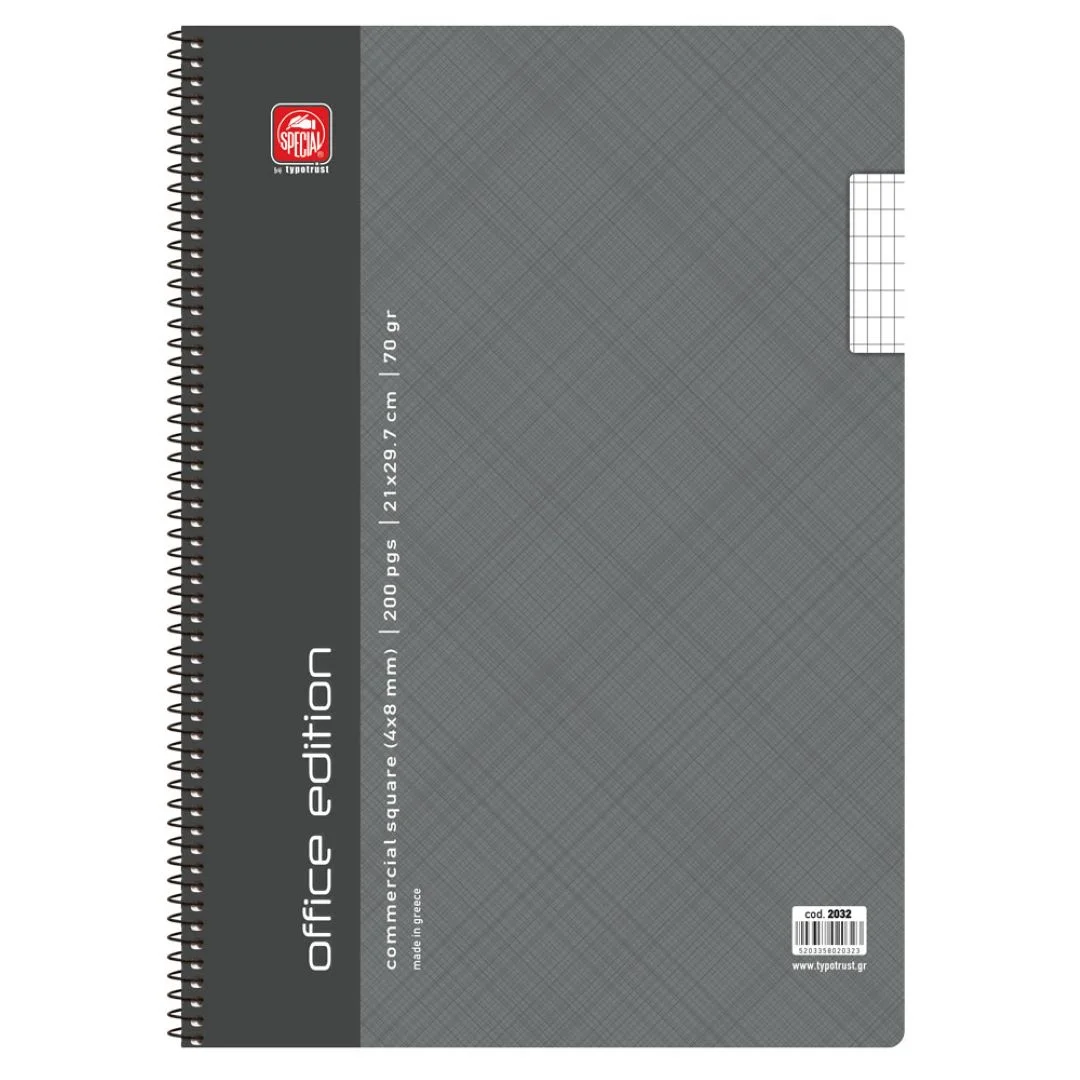 Φωτογραφία προϊόντος: TYPOTRAST ΣΠΥΡΑΛ ΤΕΤΡΑΔΙΟ office edition Α4 ΚΑΤΡΙΓΕ 100φ